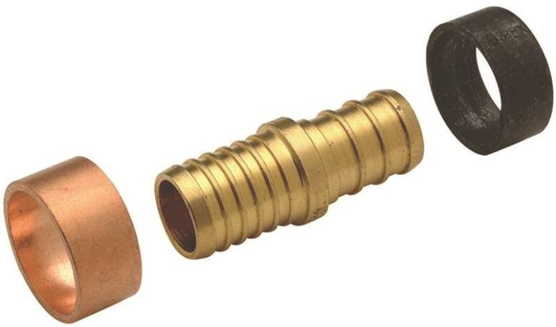 Coupling Pex Trans Brass 1-2in