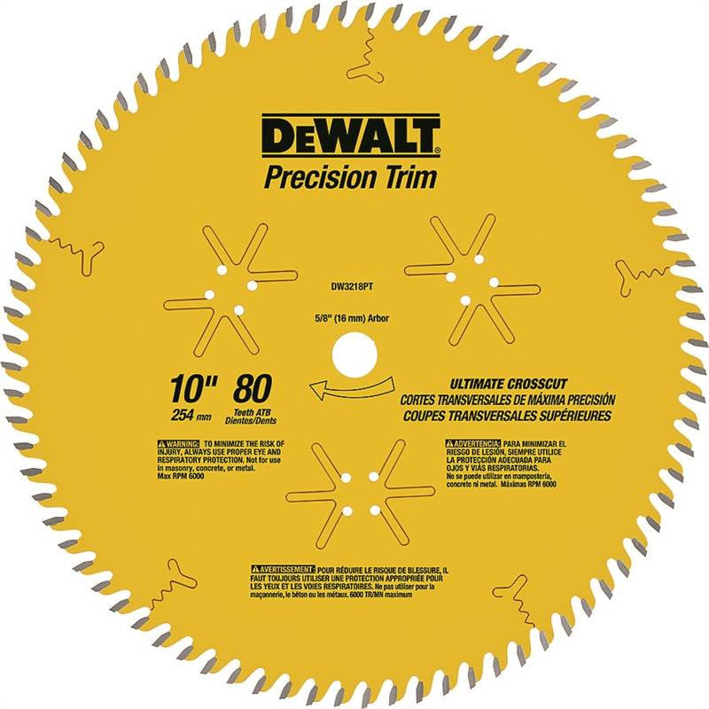 Circ Saw Blade 10in 80t