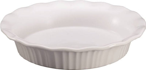 Pie Plate French White 9in Dia