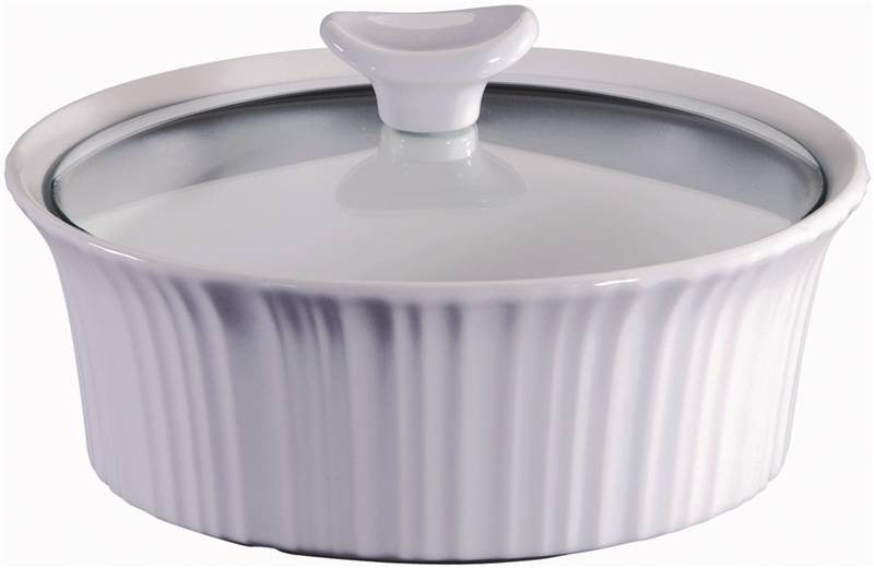 Baking Dish Fr Wht 1-1-2qt Rd