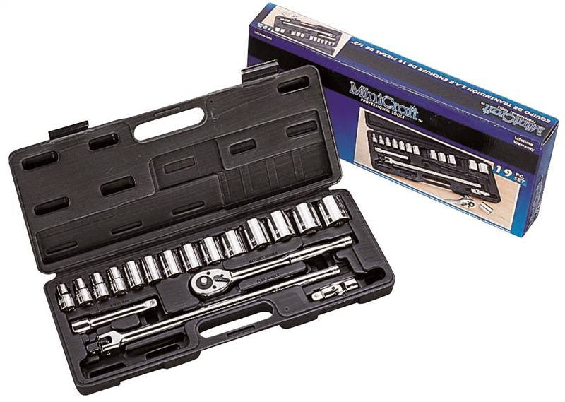 Socket Set 19pc 1-2drive Sae