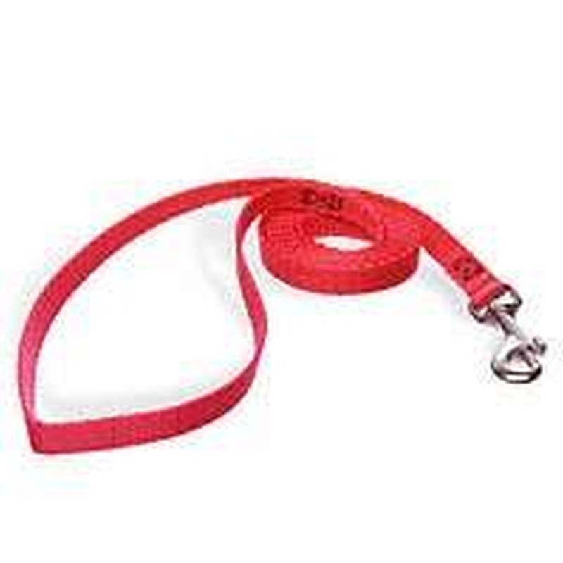 4'x5-8" Nylon Red Leash