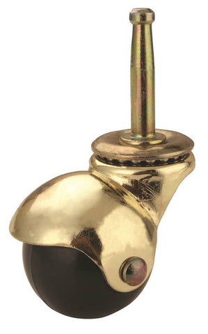 Caster Hooded Stem 1-5-8 Brass