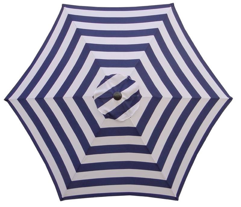 Umbrella Market 9ft Navy-white