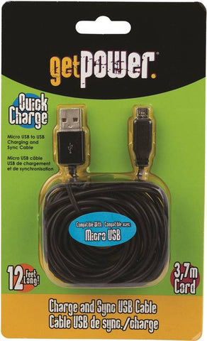 Cable Micro Usb Get Power 12ft