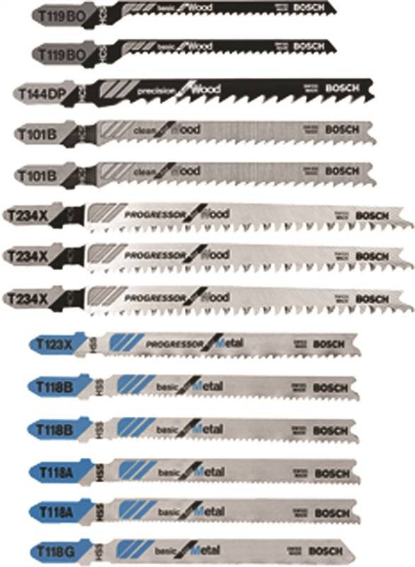 Jigsaw Blade Set W-pouch 14pc