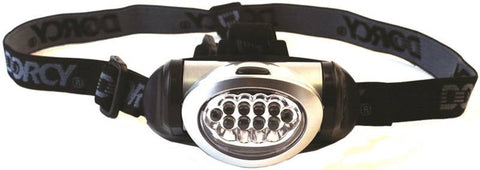 Headlight 10 Led Wht-red 3aaa