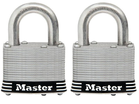 Padlock 2in Lam S-s Shackl 2pk