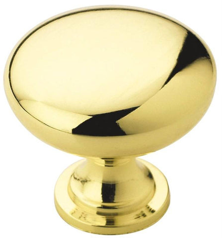 Knob 1-1-4in Polished Brass