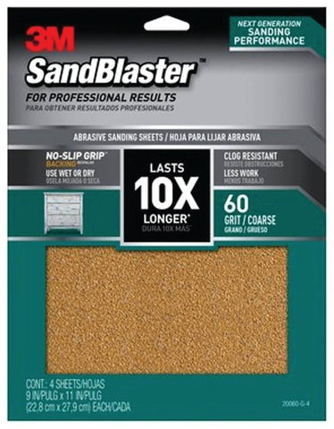Sandpaper Grip 60 9x11in 4sht