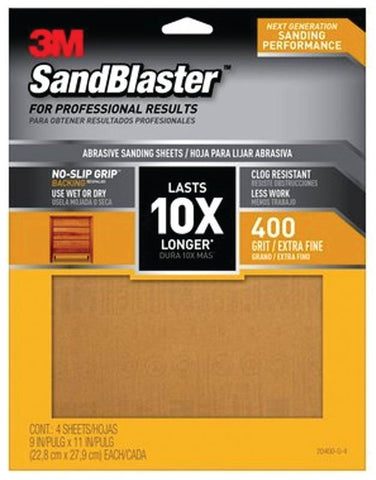 Sandpaper Grip 400 9x11in 4sht