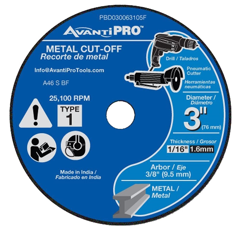 Cutoff Disc Ap 3 X 1-16 X 3-8