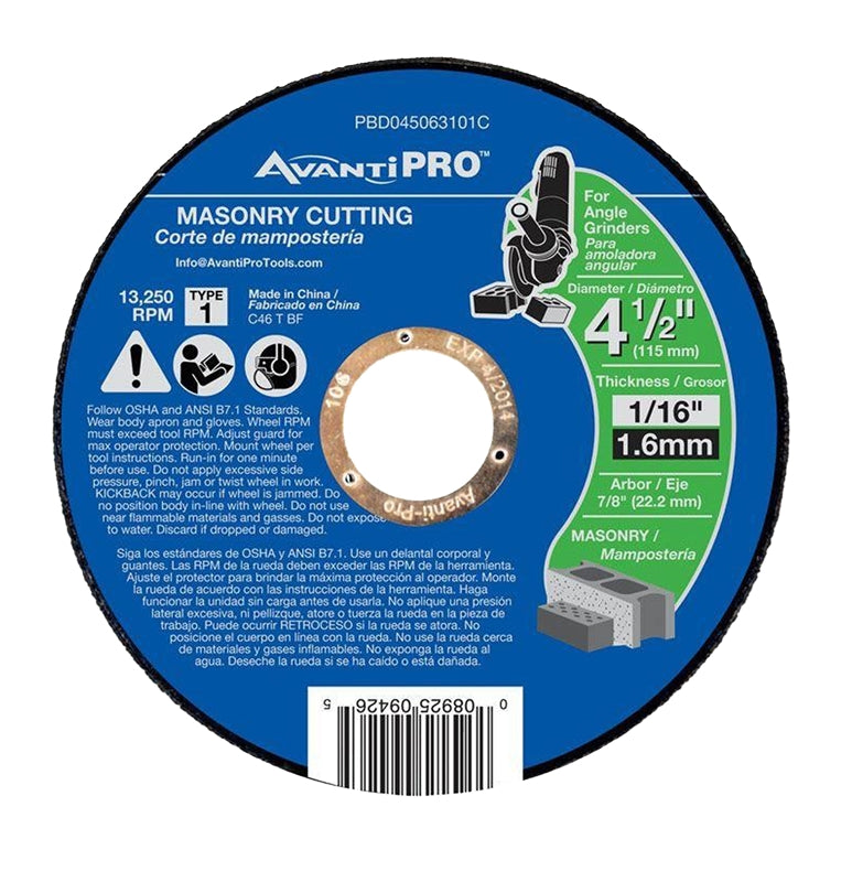 Cutoff Disc Ap Masonry 4-1-2in