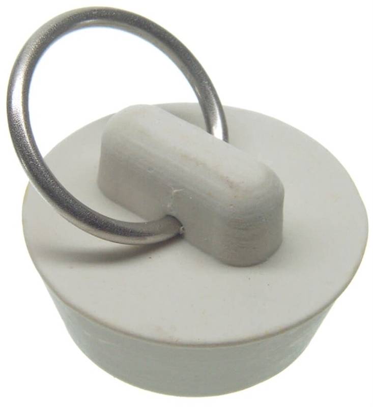 Stopper Drain Rubber 1in White