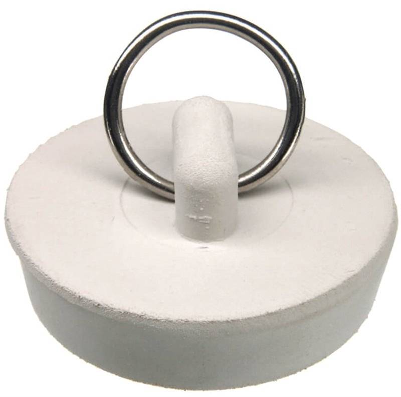 Stopper Drain Rubber 1-1-2 Wht