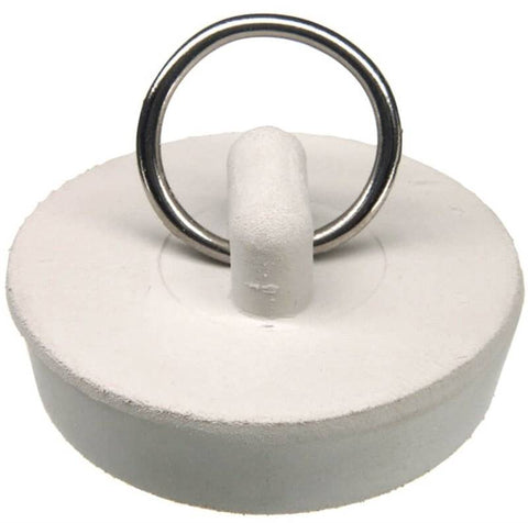 Stopper Drain Rubber 1-1-2 Wht