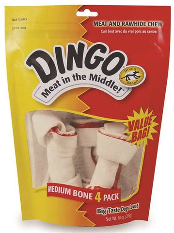 Dingo 5.5-6in Medium White 4pk
