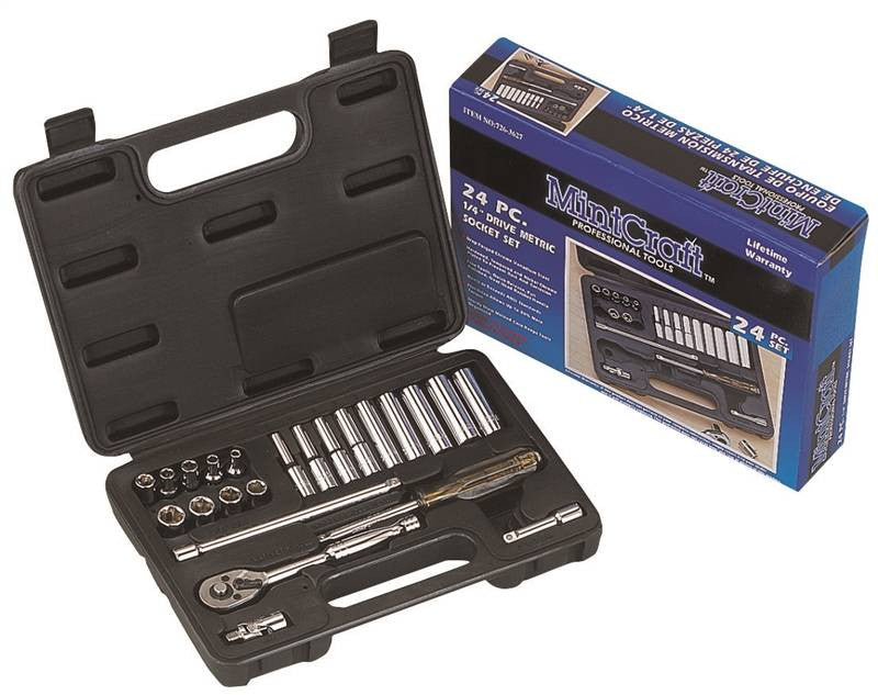 Socket Set 24pc 1-4dr Met Mc