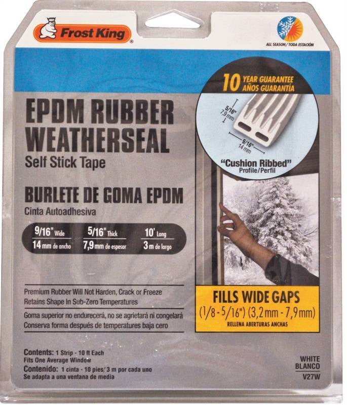 Weatherstrip Epdm Adh 10ft Blk