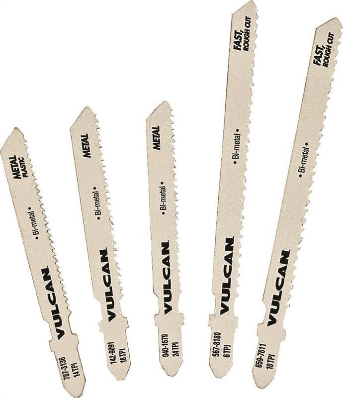 5pc T Shank Jig Saw Blade Set