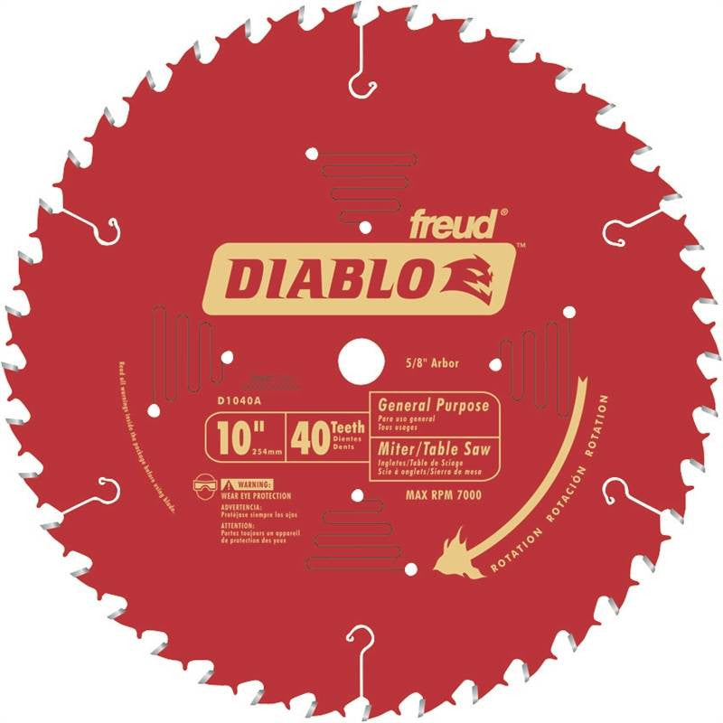 Circ Saw Blade 10in 40t Diablo