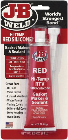 Sealant Silicone Red Rtv 3oz