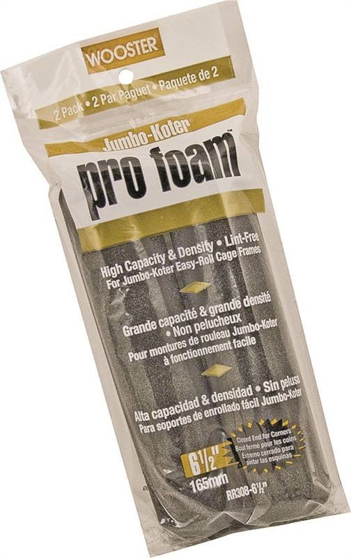 Roller Cover Foam 2 Pack 6.5in