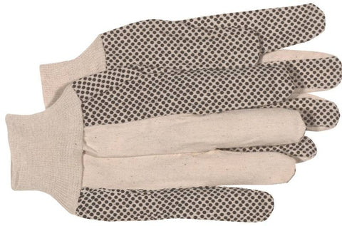 Glove Cotton 8 Oz Pvc Dotted L