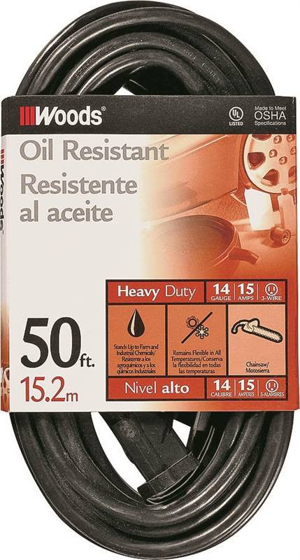 Cord Ext Oil Rstnt 14-3x50 Blk