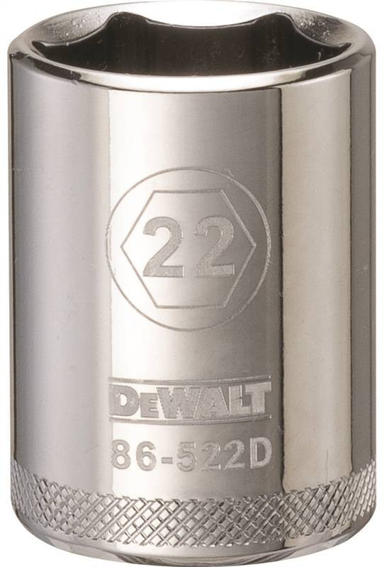 Socket 1-2 Drive 6pt 22mm