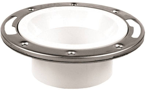 Closet Flange- Ss Ring Pvc 4in