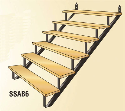 Stringer Stair 6 Step Black