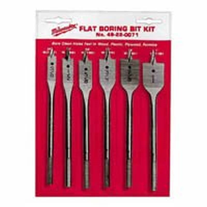 Bit Kit Flat Boring 6pc