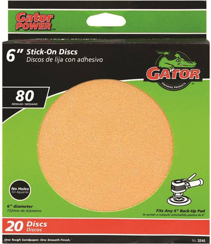 6in Gold Stick-on Disc 80#