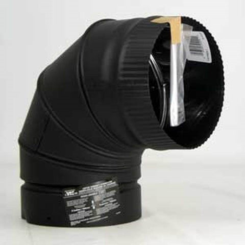 Elbow Stovepipe 90deg 7in Blk