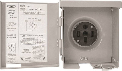 Outlet Panel Rv Pwr Outdr 50a