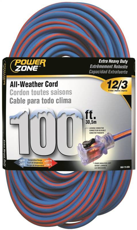 Cord Ext12-3x100ft Blu-org Stp