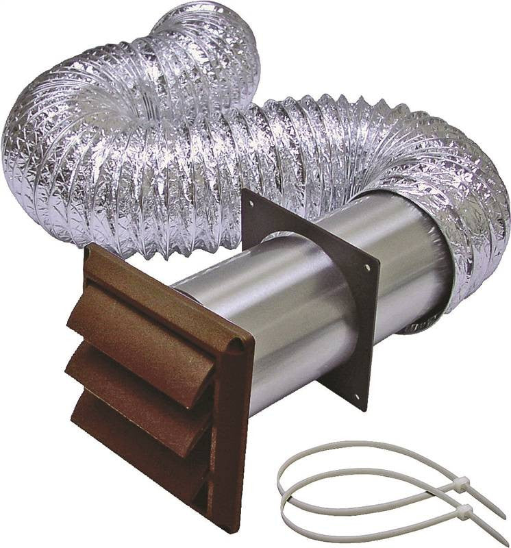 Vent Kit Dryer Plst 4inx5ft Br