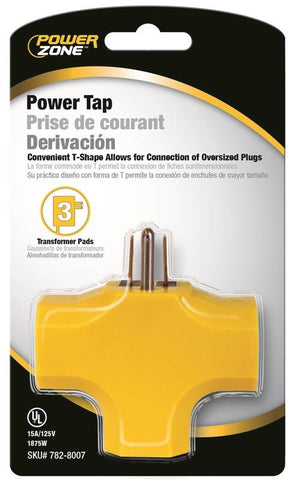 Tap 3 Outlet Grounding Yellow