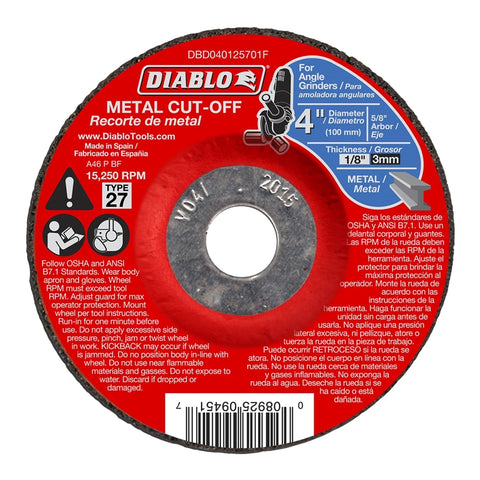 Cutoff Disc Metal Dc 4 In