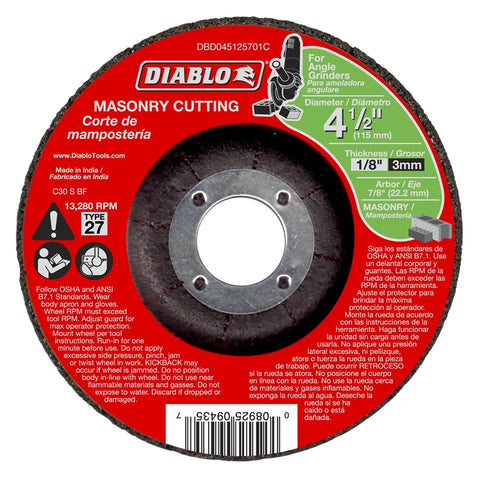 Cutoff Disc Masonry Dc 4-1-2in