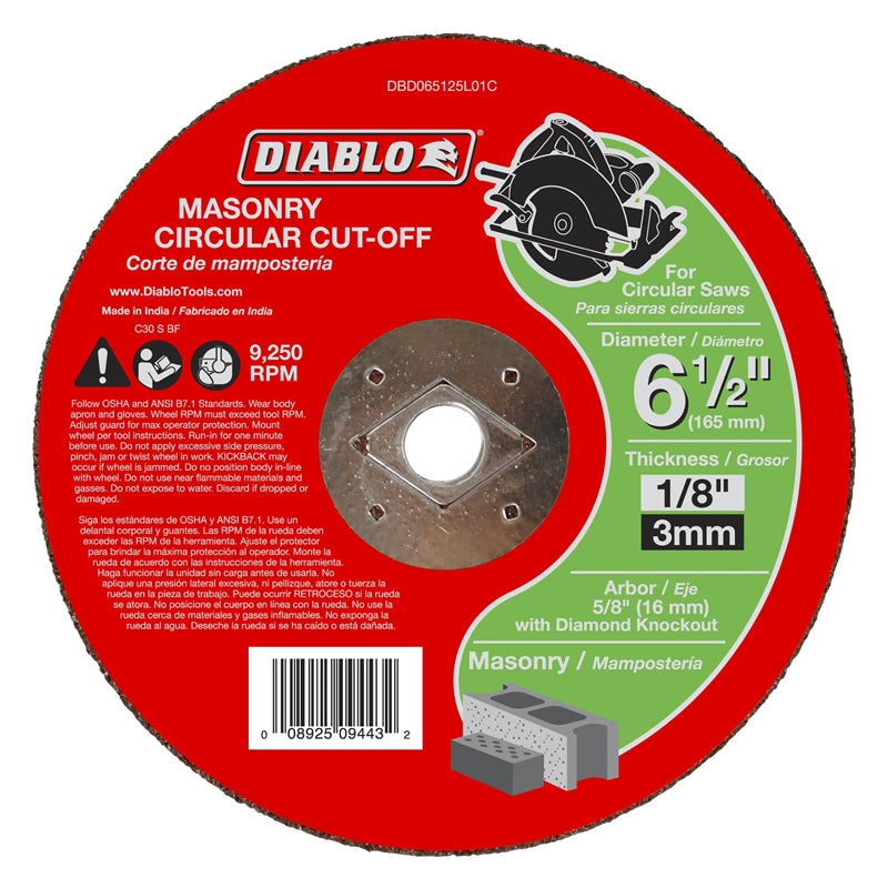 Cutoff Disc Masonry 6-1-2 In