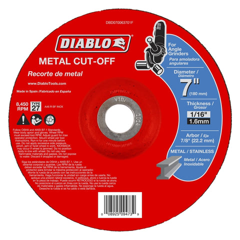 Cutoff Disc Metal Dc 7 In