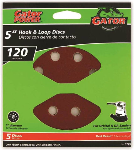 5in 120grit 8hole Hk-loop 5pk