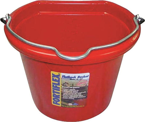 8qt Flat Side Bucket Red