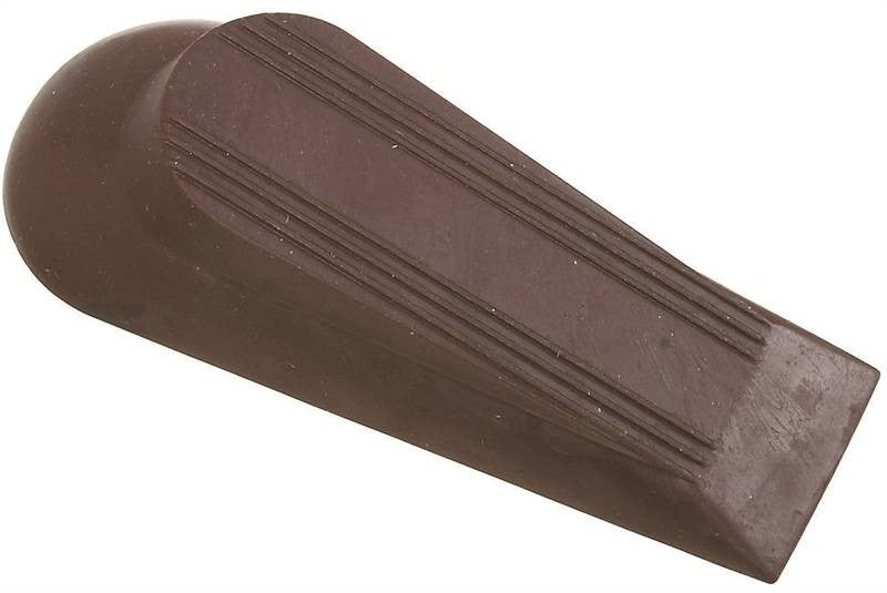 Doorstop Wedge Rubber 1-1-2 Br