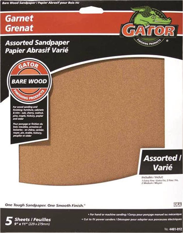 Sandpaper Garnet 9x11in Asst