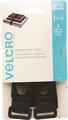 Strap Velcro 1inx27in Black