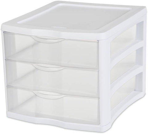 3-drawer Unit White