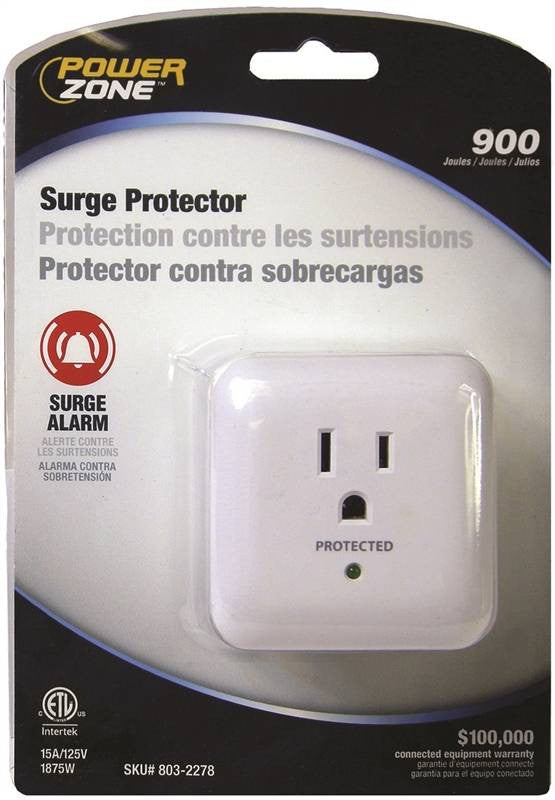 Tap Surge-alarm 1out 900j Wht